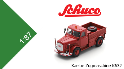 Kaelbe Zugmaschine K632 rot Schuco 1:87