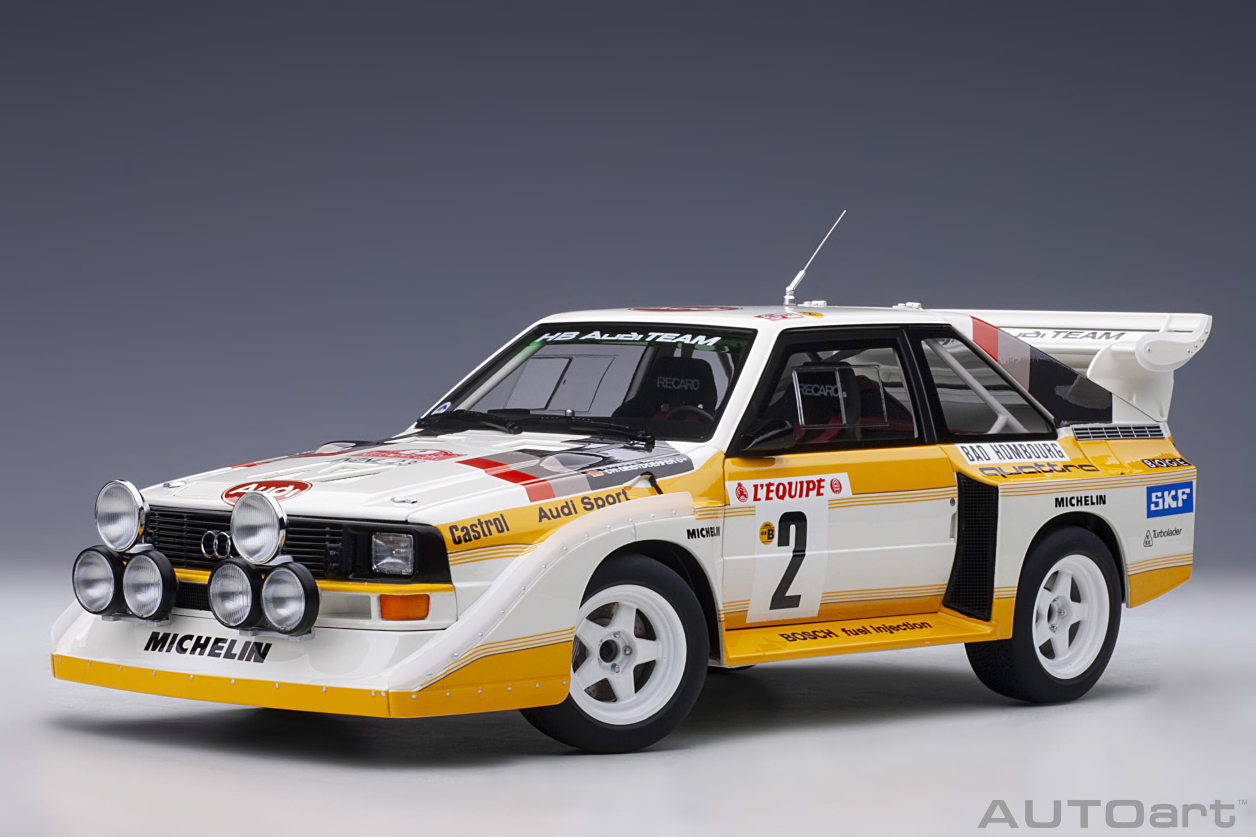 Autoart 88601 Audi Sport Quattro S1 #2 Rally Monte Carlo 1986 - Röhrl 1:18