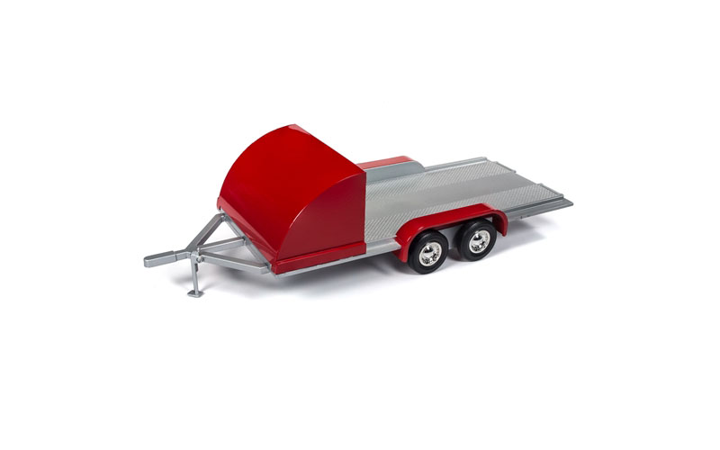 Autoworld AMM1167 American Muscle Trailer Anhänger - Rot 1:18