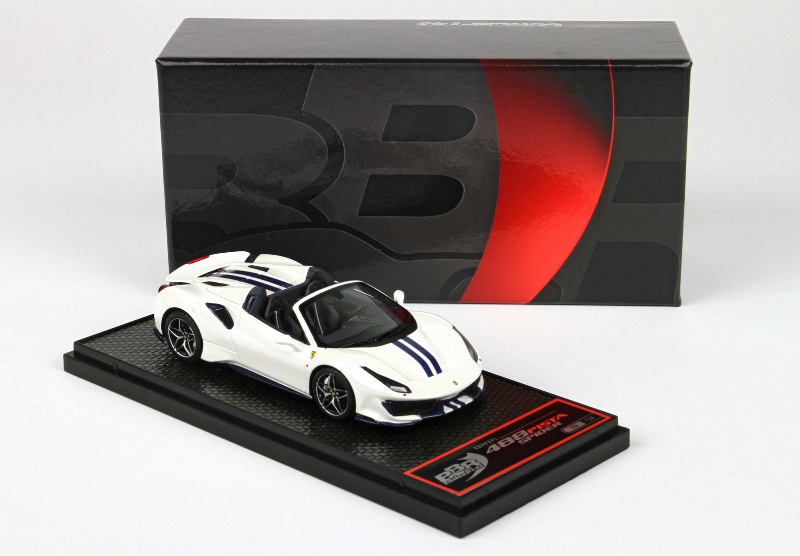 BBR BBRC218A3 Ferrari 488 Pista Spider - White Italian Metallic 1:43