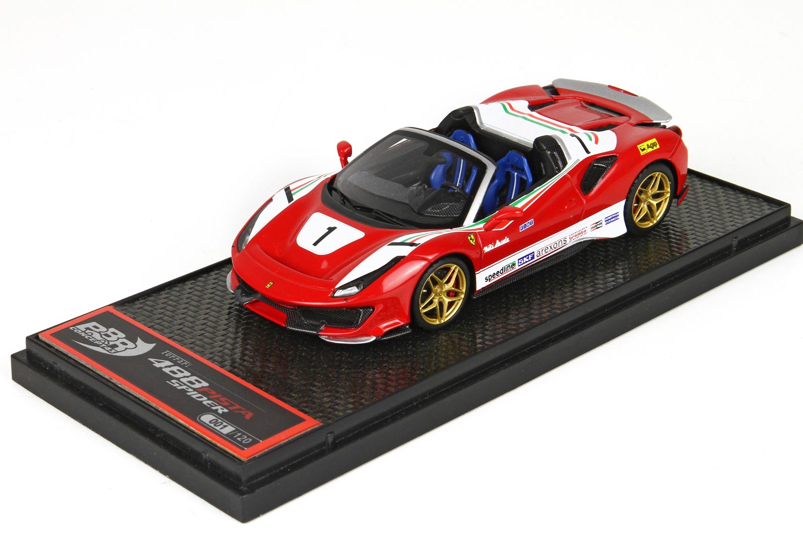 BBR BBRC218LA Ferrari 488 Pista Spider - Special Version Lauda 1:43