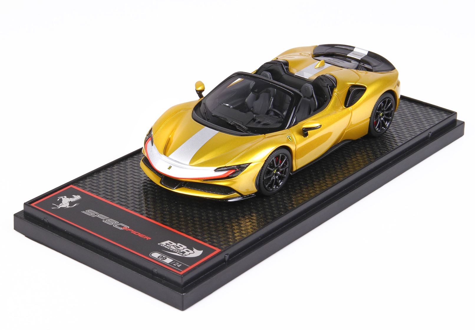 BBR BBRC256A Ferrari SF90 Spider (Fiorano-Paket) Giallo Montecarlo 1:43