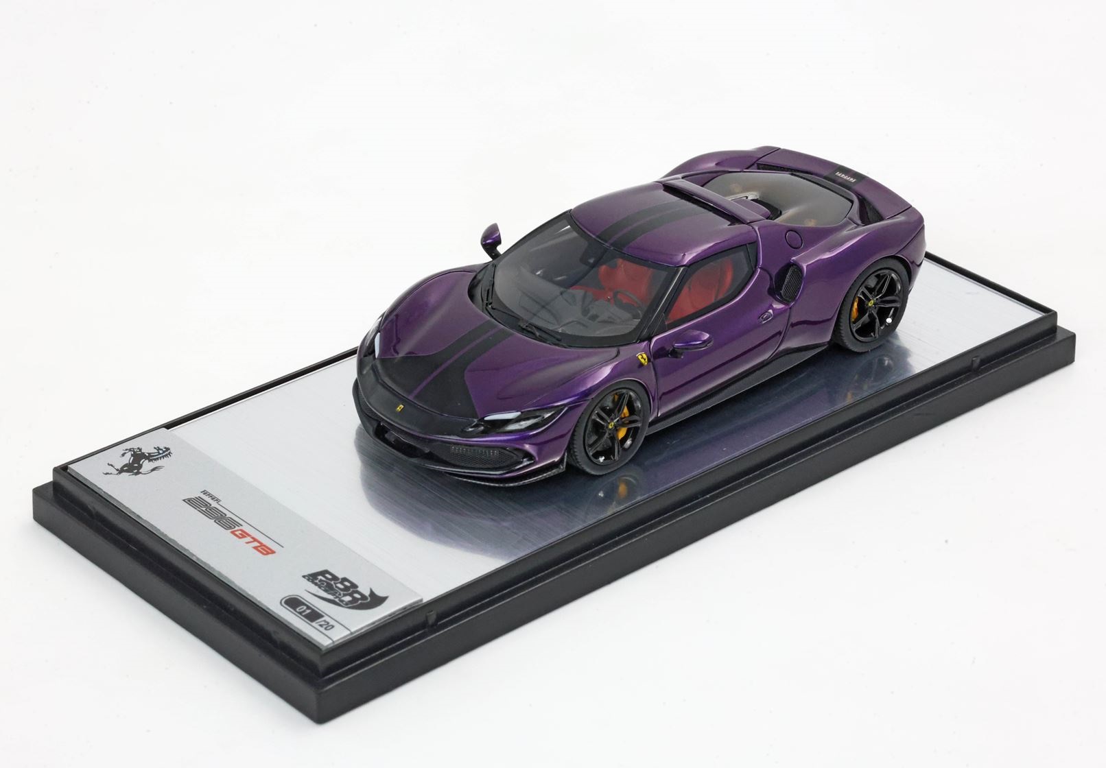 BBR BBRC264SU16 Ferrari 296 GTB Viola Dino Gloss and black stripe 1:43