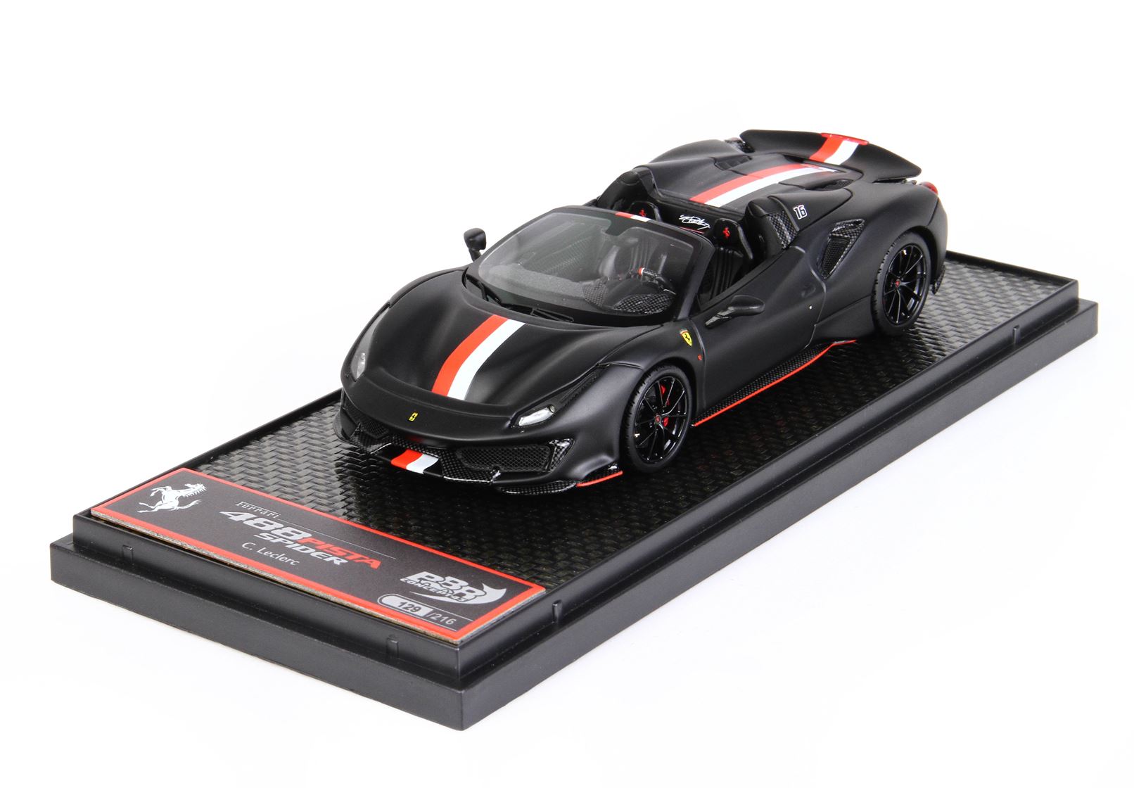 BBR BBRC270 Ferrari 488 Pista Spider  - Charles Leclerc 1:43