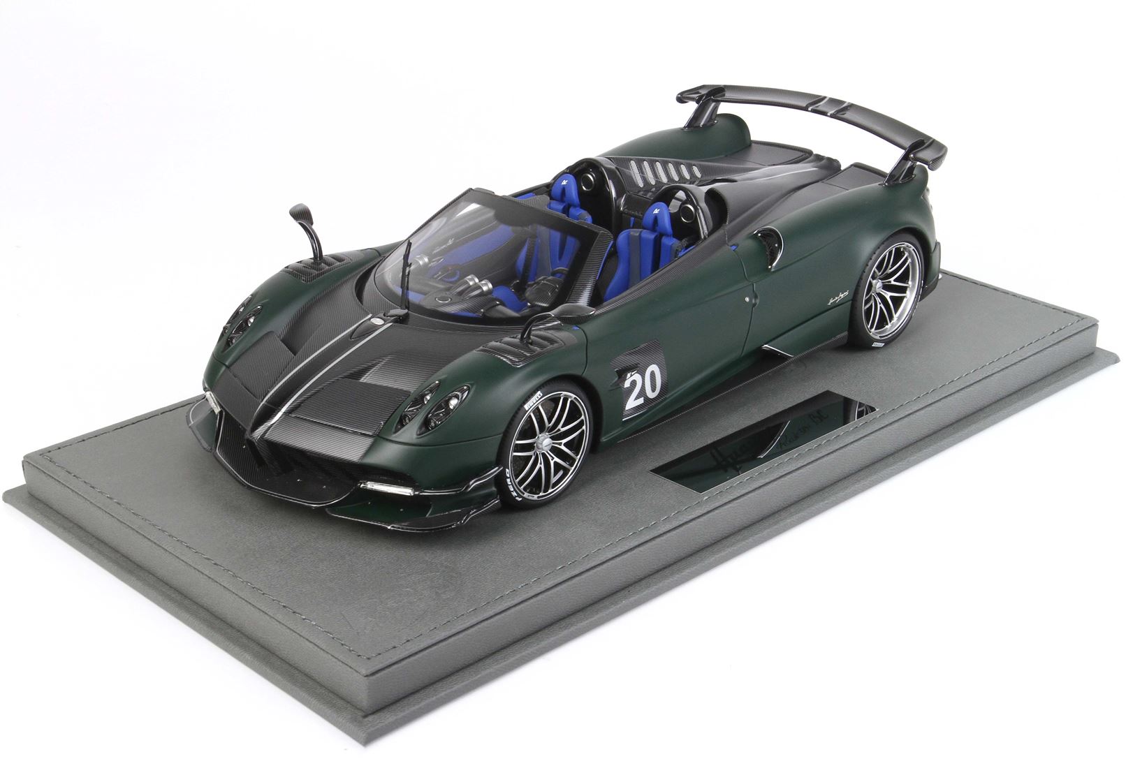 BBR P18159D Pagani Huayra Roadster BC - Matt Dark Green 1:18