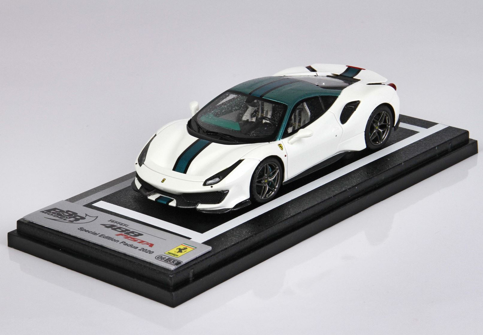 BBR PAD2020 Ferrari 488 Pista - Avus White - rain version 1:43