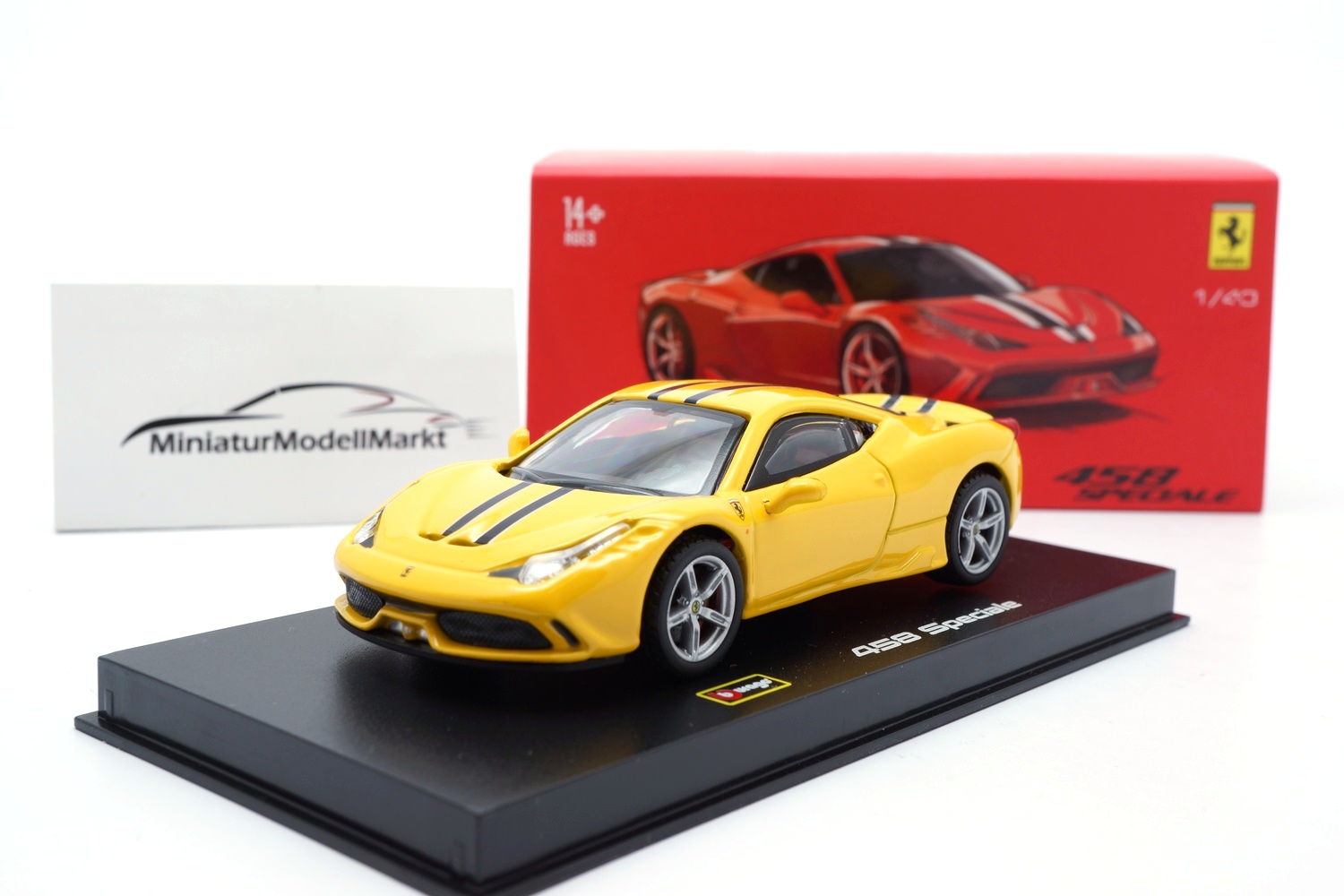 Bburago 18-36901YELLOW Ferrari 458 Speciale - gelb 1:43
