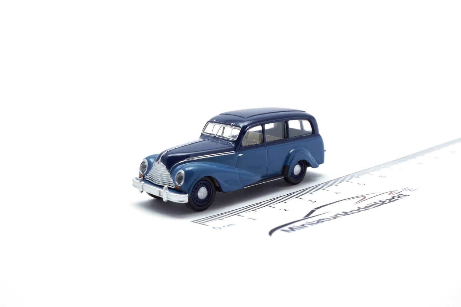 Brekina BRE27357 EMW 340 Kombi - dunkelblau , blau 1:87
