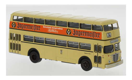 Brekina 61254 Büssing D2U Doppeldecker - BVG - Jägermeister - 1960 1:87