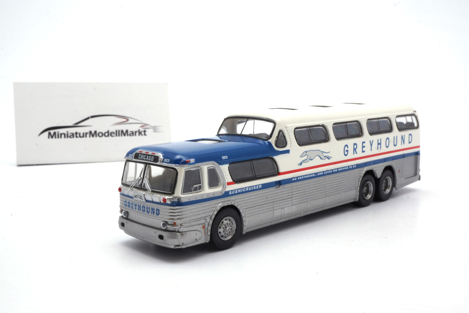 Brekina 61302 Greyhound Scenicruiser - Greyhound - 1956 1:87