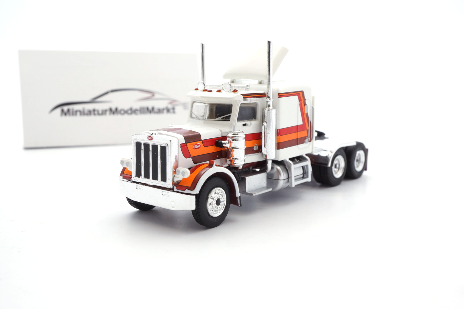 Brekina 85702 Peterbilt 359 - weiss/braun - 1973 1:87