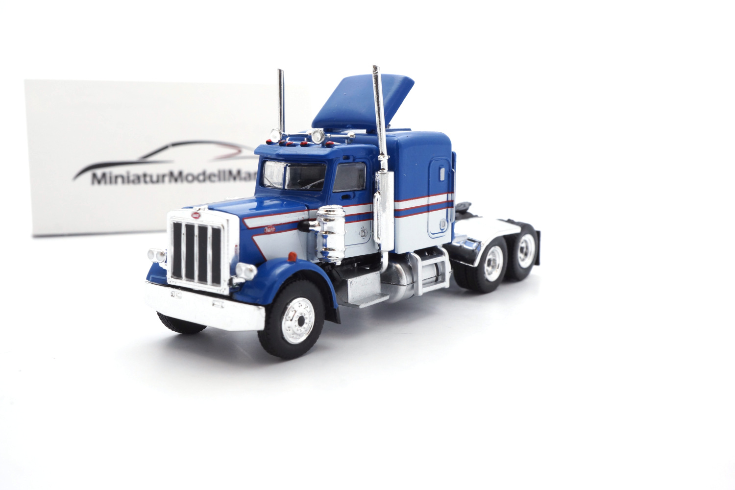 Brekina 85707 Peterbilt 359 - blau/weiss - 1973 1:87