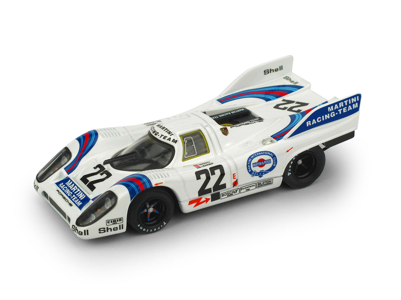Brumm R220 Porsche 917K, RHD, No.22, Martini Racing Team, Martini, 24h Le Mans, H.Marko/G.van Lennep, 1971 1:43