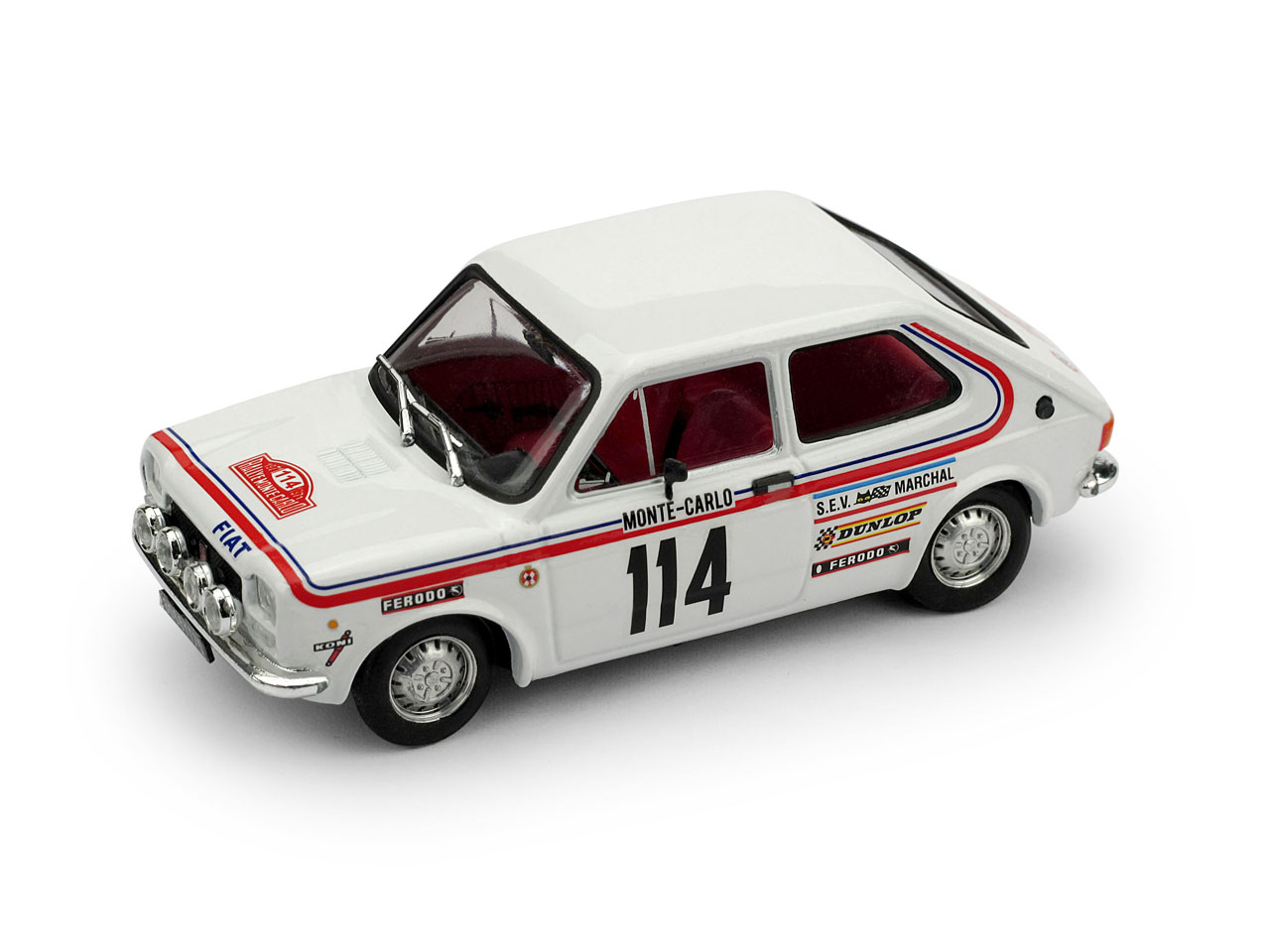 Brumm R551 Fiat 127, No.114, Rallye Monte-Carlo, B.Dongues/C.Saulie, 1973 1:43