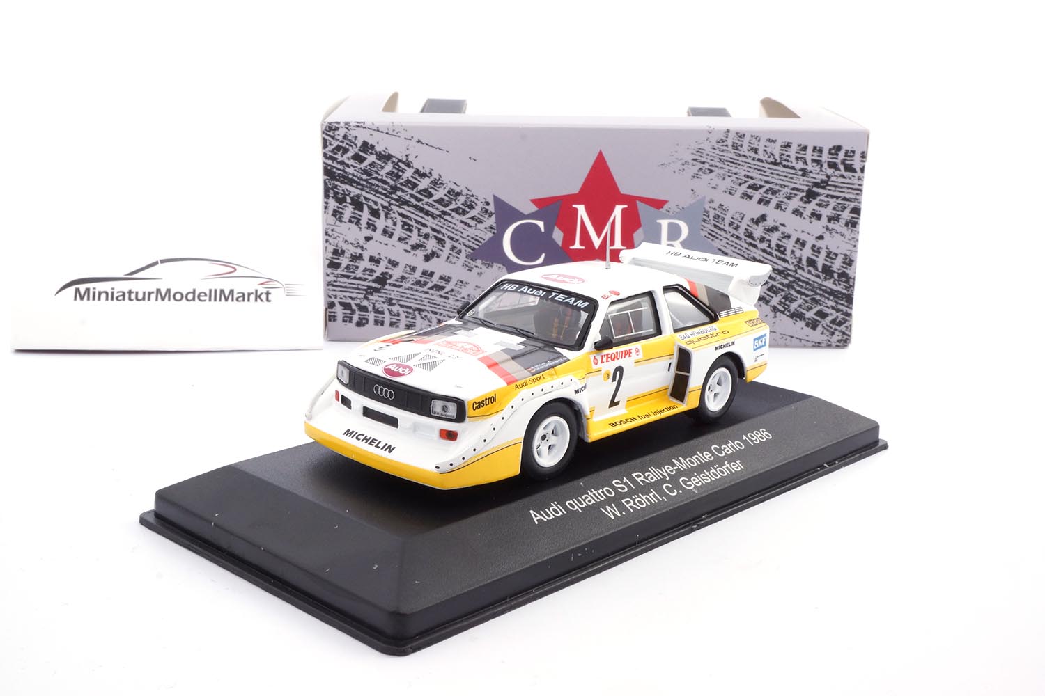 CMR WRC003 Audi Quattro Sport E2 #2 Monte Carlo 1986 Röhrl/Geistdörfer 1:43