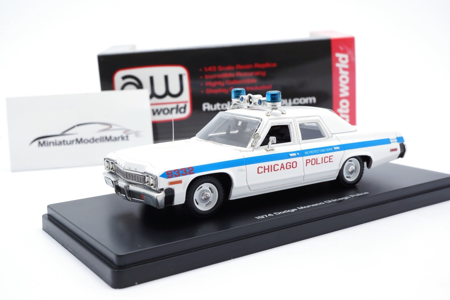 Autoworld AWR1142 Dodge Monaco Chicago Police - 1974 1:43