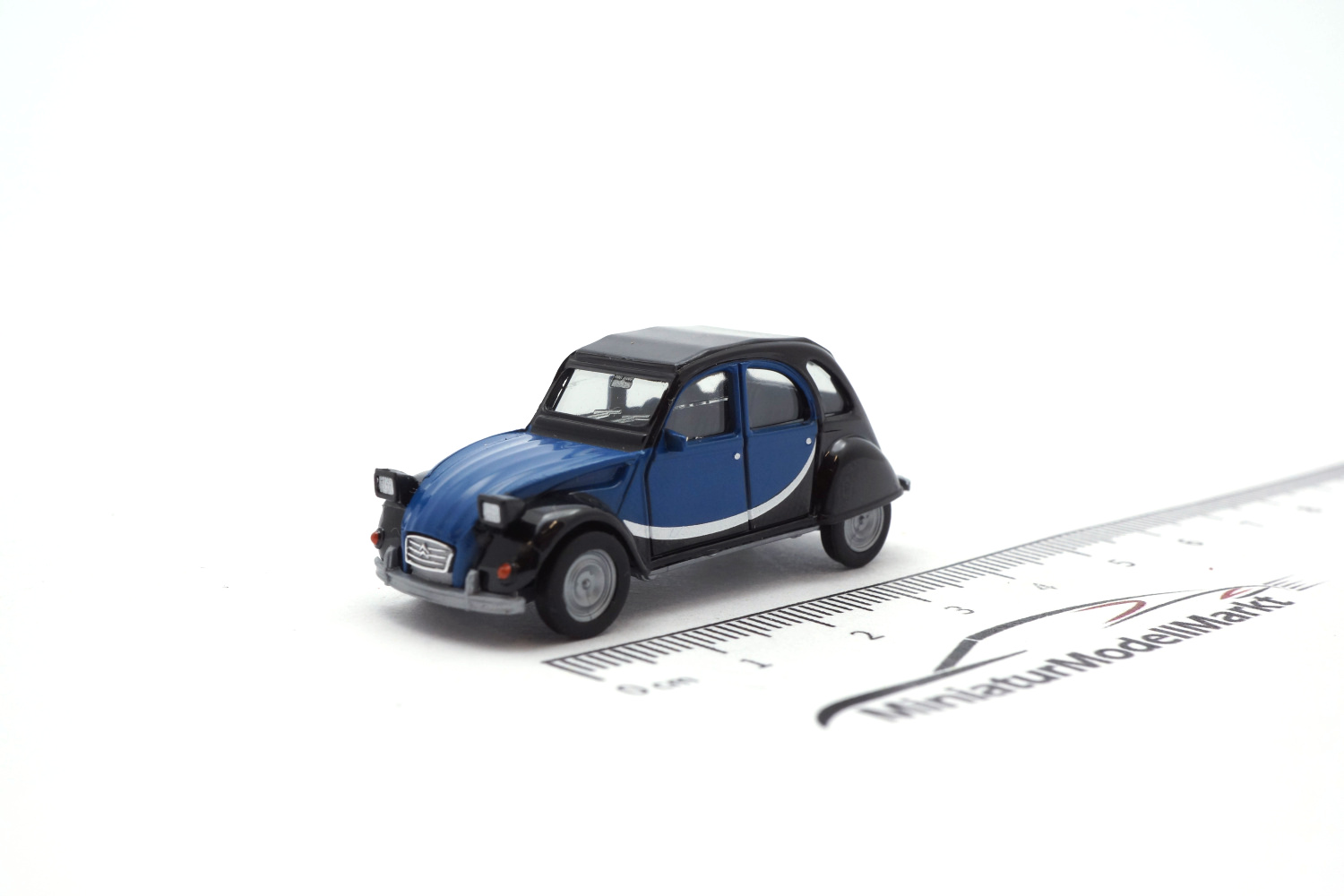 Herpa 020817-006 Citroen 2 CV Charleston, blau/schwarz 1:87