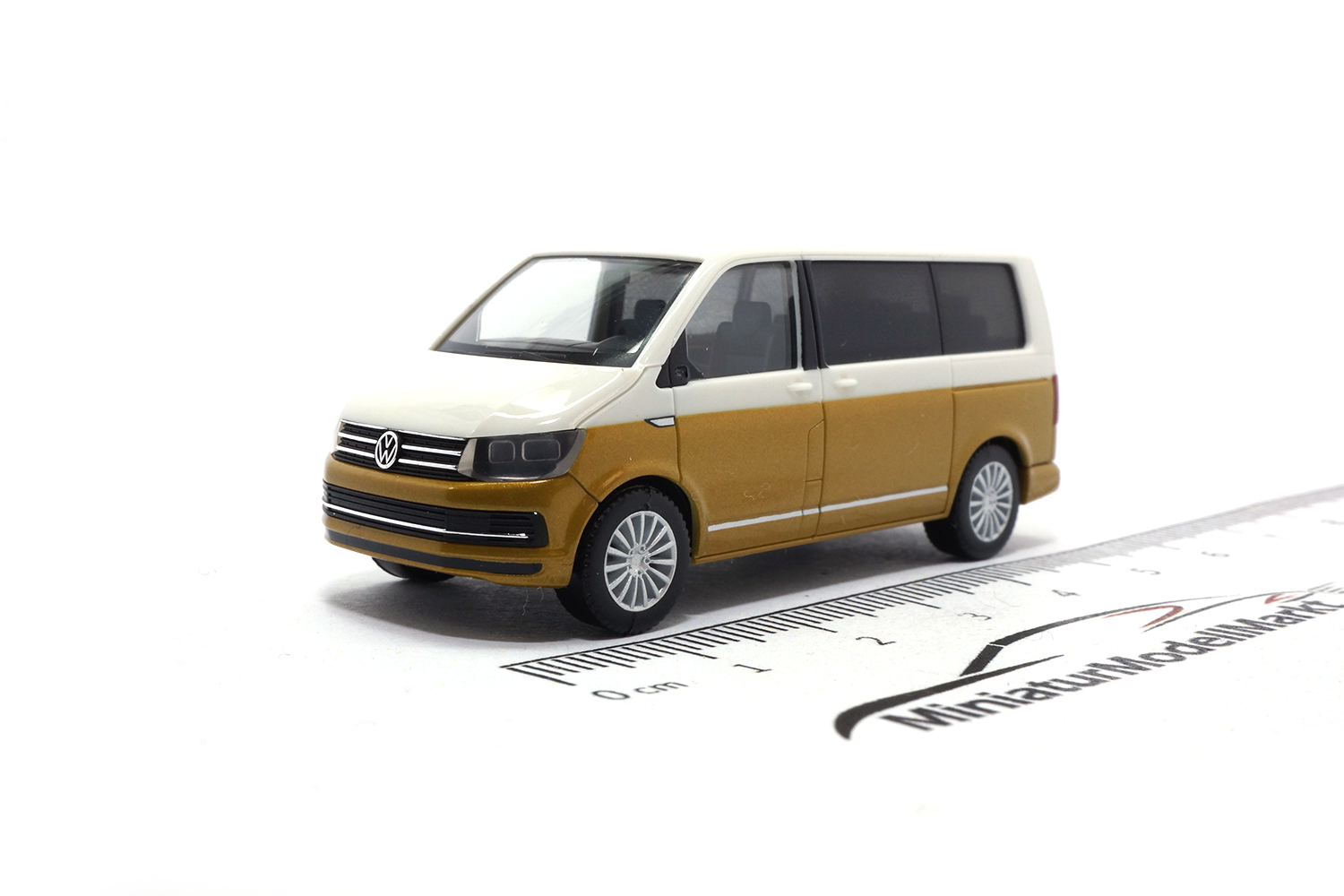 Herpa 038730 VW T6 Multivan Bicolor - candyweiß/kurkumagelb metallic 1:87