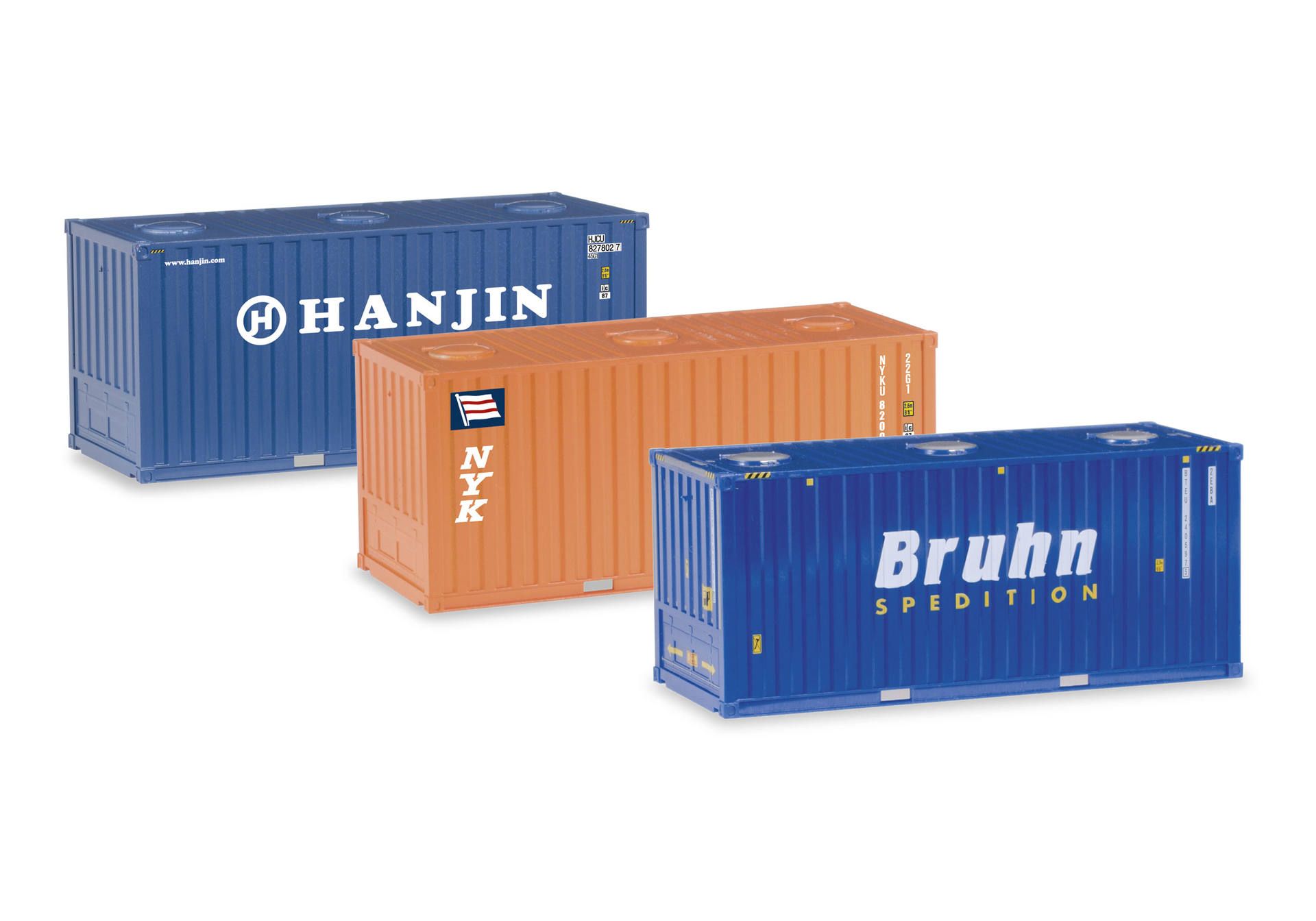 Herpa 076661 Bulkcontainer-Set 20ft. - 3 Stück 1:87