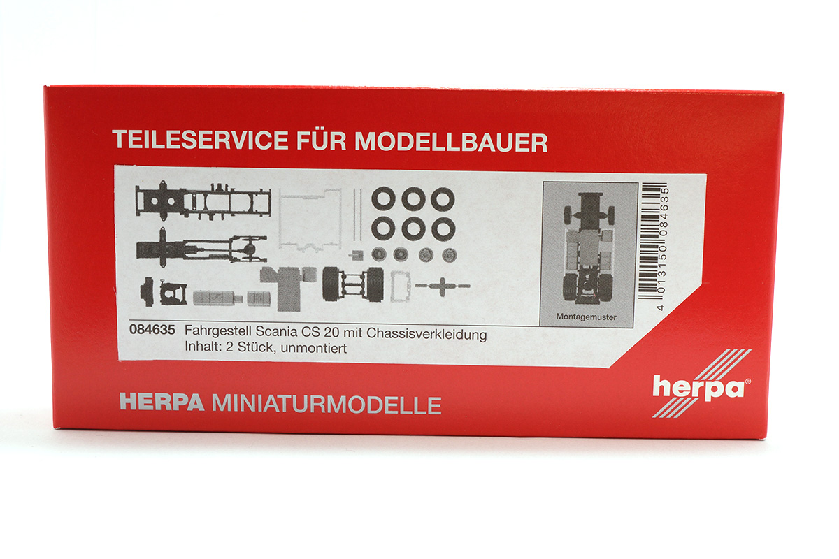Herpa 084635 Fahrgestell Scania CS 20 mit Chassisverkleidung. Inhalt: 2 Stück 1:87