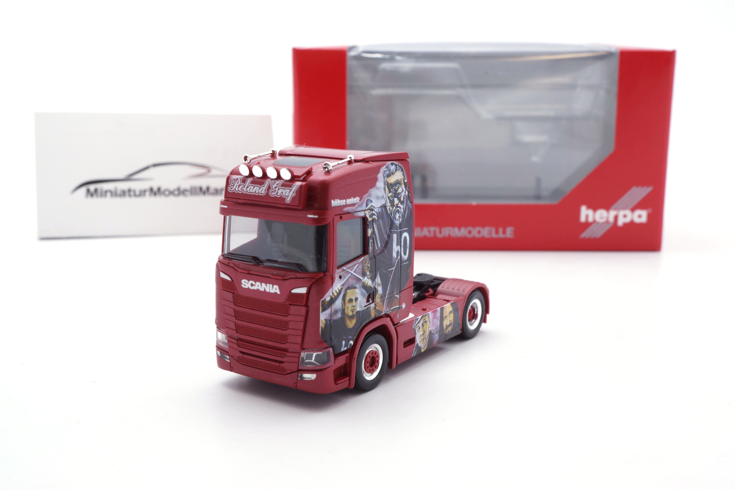 Herpa 111072 Scania CS 20 HD Zugmaschine Roland Graf / Böhse Onkelz 1:87