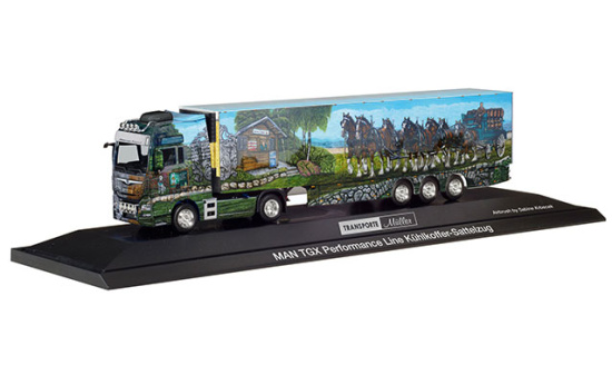 Herpa 121910 MAN TGX XXL Euro 6c Kühlkoffer-Sz Müller/Stauder Pils 1:87