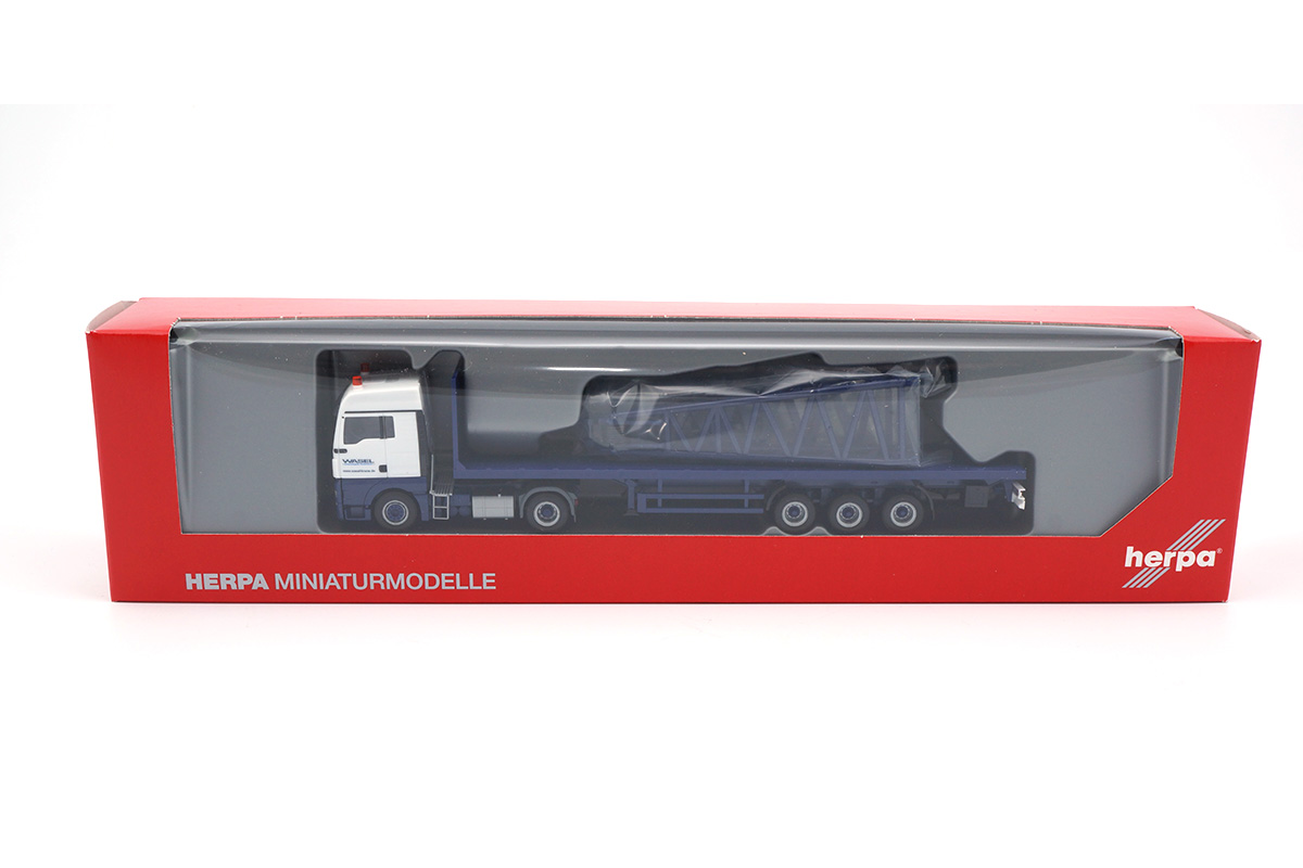 Herpa 307222 MAN TGX XLX 6c Flachbett-Sattelzug mit Kopfstück 