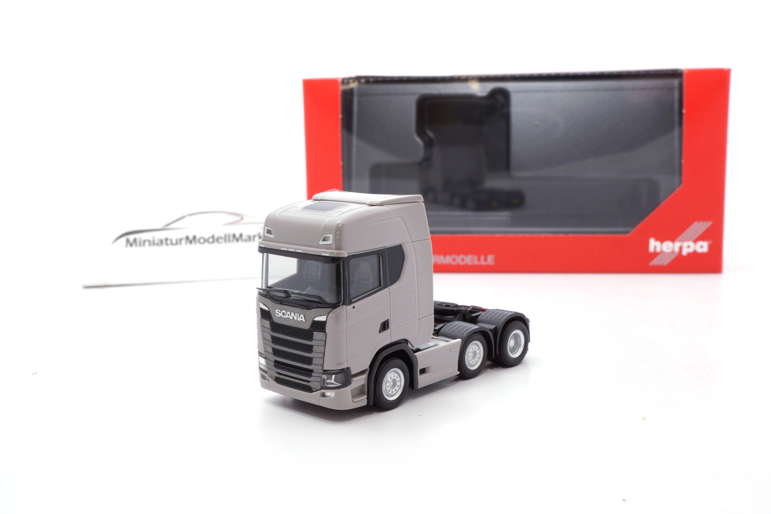Herpa 307543-004 Scania CS 20 HD 6x2 Zugmaschine, grau 1:87