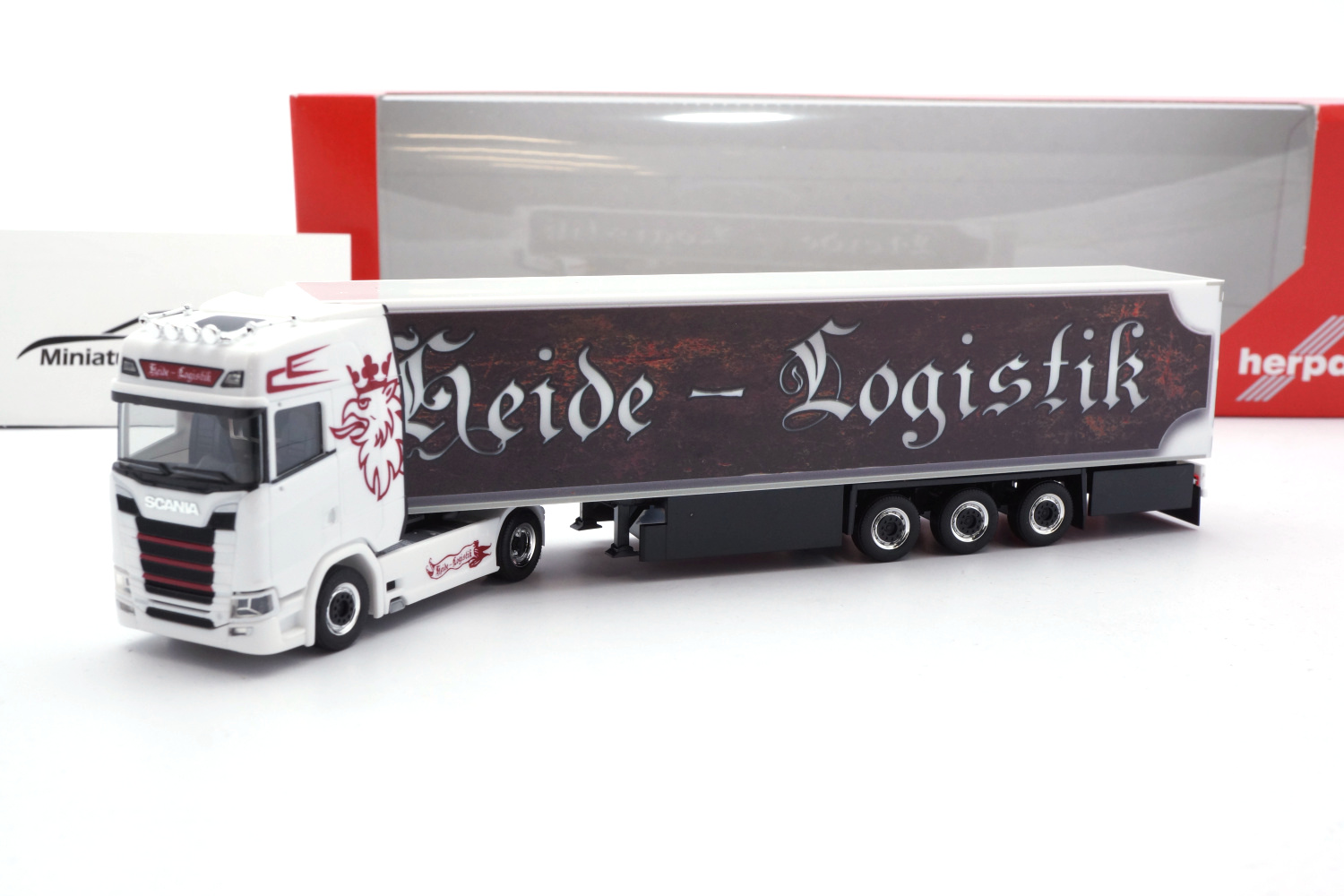 Herpa 313797 Scania CS 20 HD Kühlkoffer-Sattelzug Heide Logistik 1:87