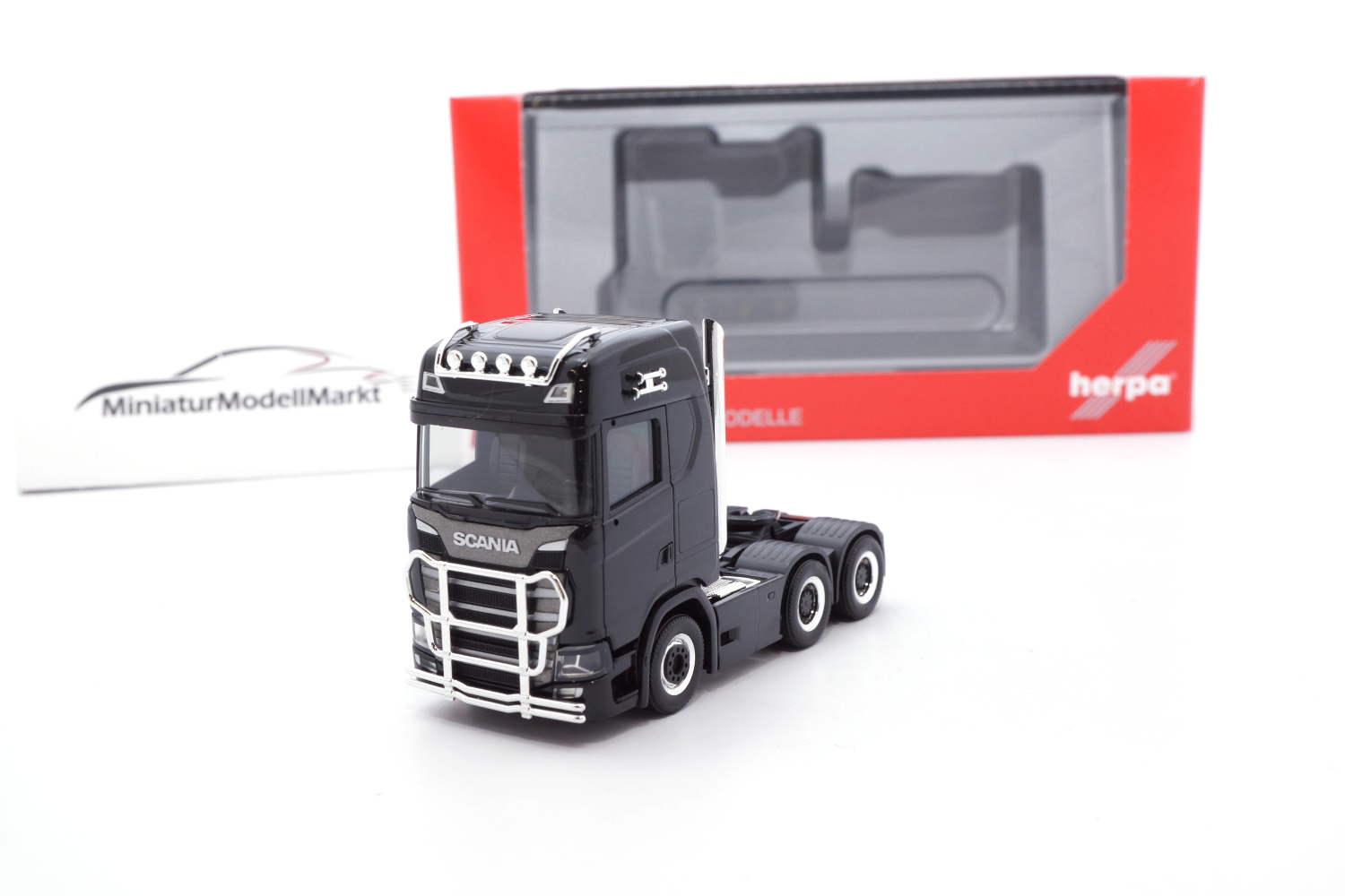Herpa 314053-002 Scania CS 20 HD 6x2 Zugmaschine - schwarz 1:87