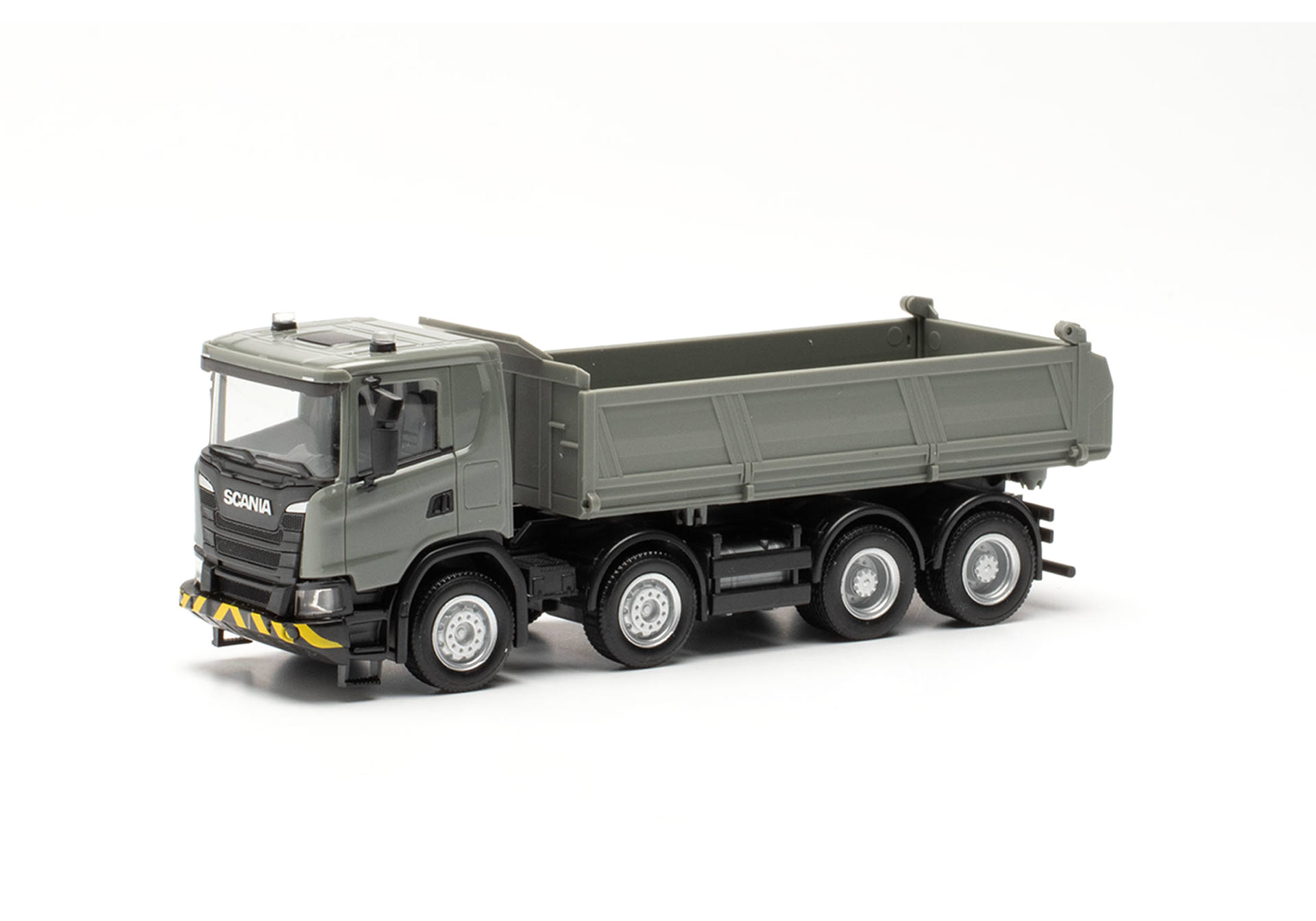 Herpa 315647 Scania CG 17 4-achs Baukipper - grau / gelb 1:87