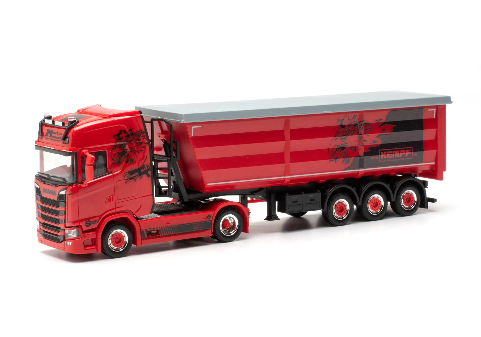 Herpa 317269 Scania CS20 HD Stahlrundmulden-Sattelzug 