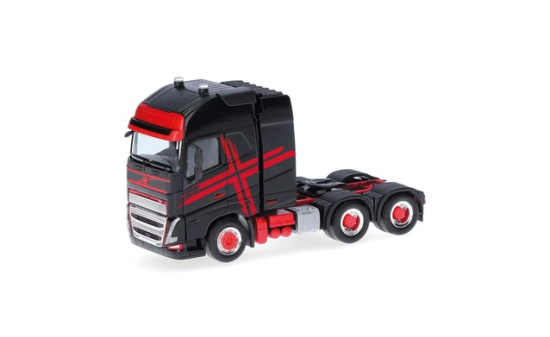 Herpa 318624 Volvo FH GL XL 2020 mit Schwerlastturm - schwarz/rot 1:87