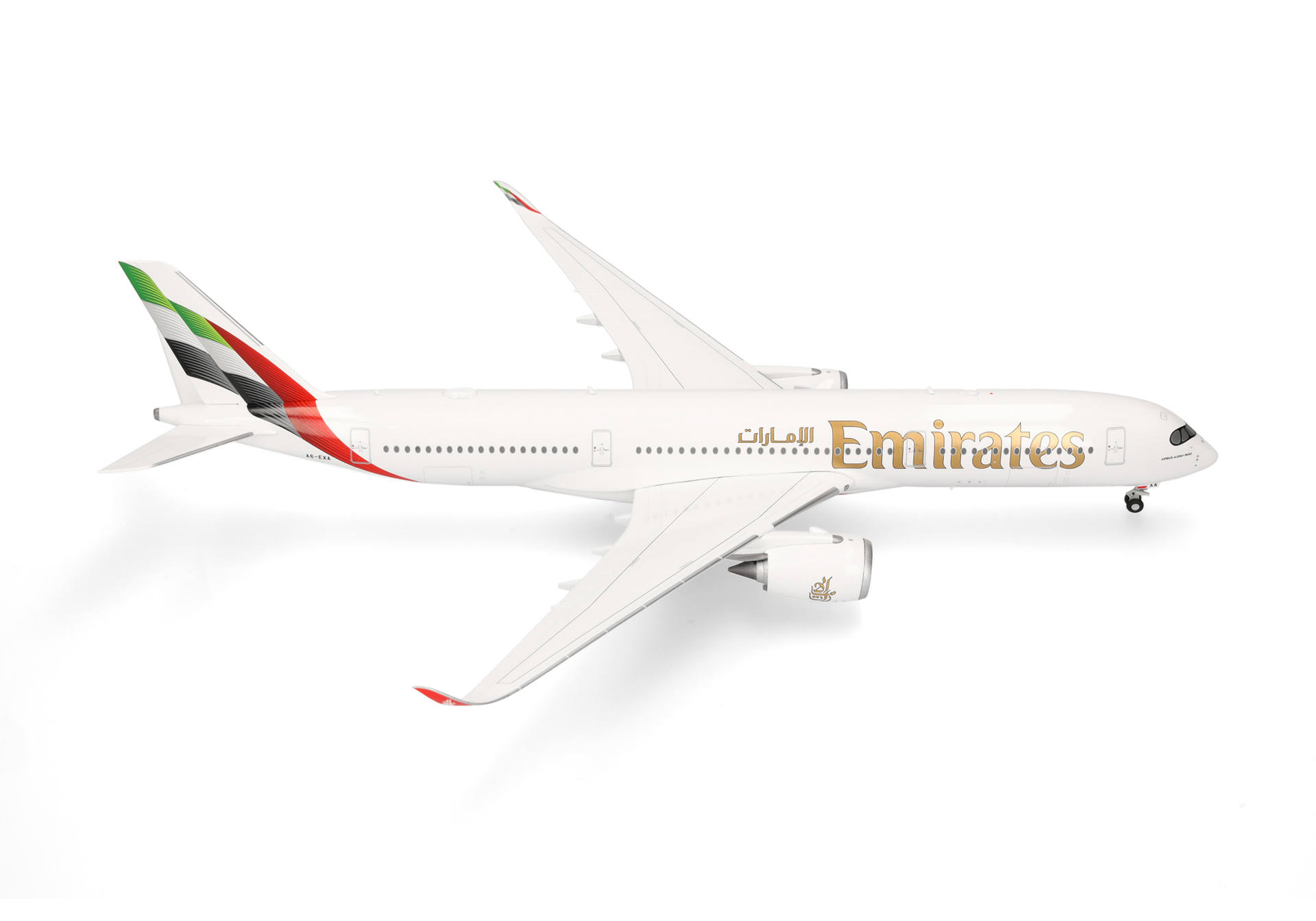 Herpa 573375 Emirates Airbus A350-900 A6-EXA 1:200