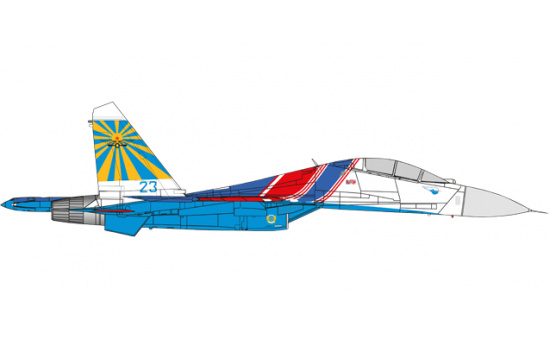 Herpa 580212 Russian Knights Aerobatic Demonstration SU-27UB Flanker C 1:72