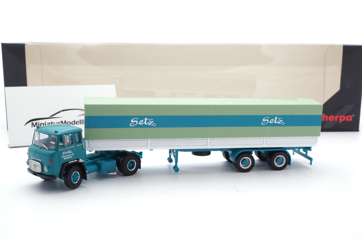 Herpa 87MBS026062 Scania Vabis LB 76 Planen-Sattelzug 