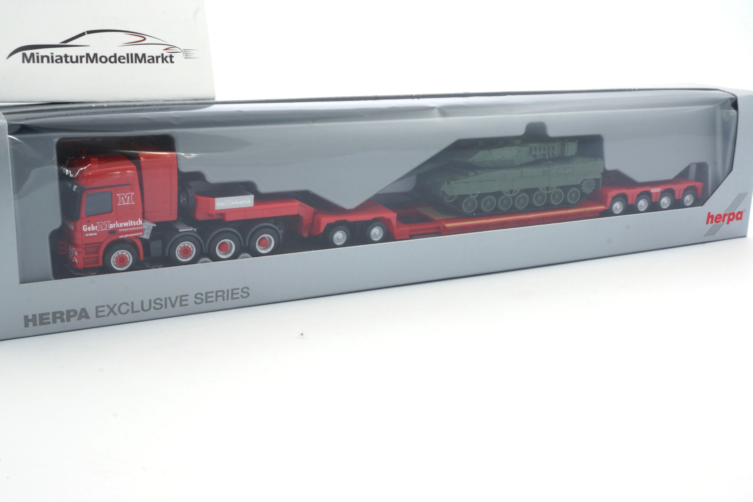 Herpa 941433 MB Actros Tieflade-Sz mit Leopard 2A7 