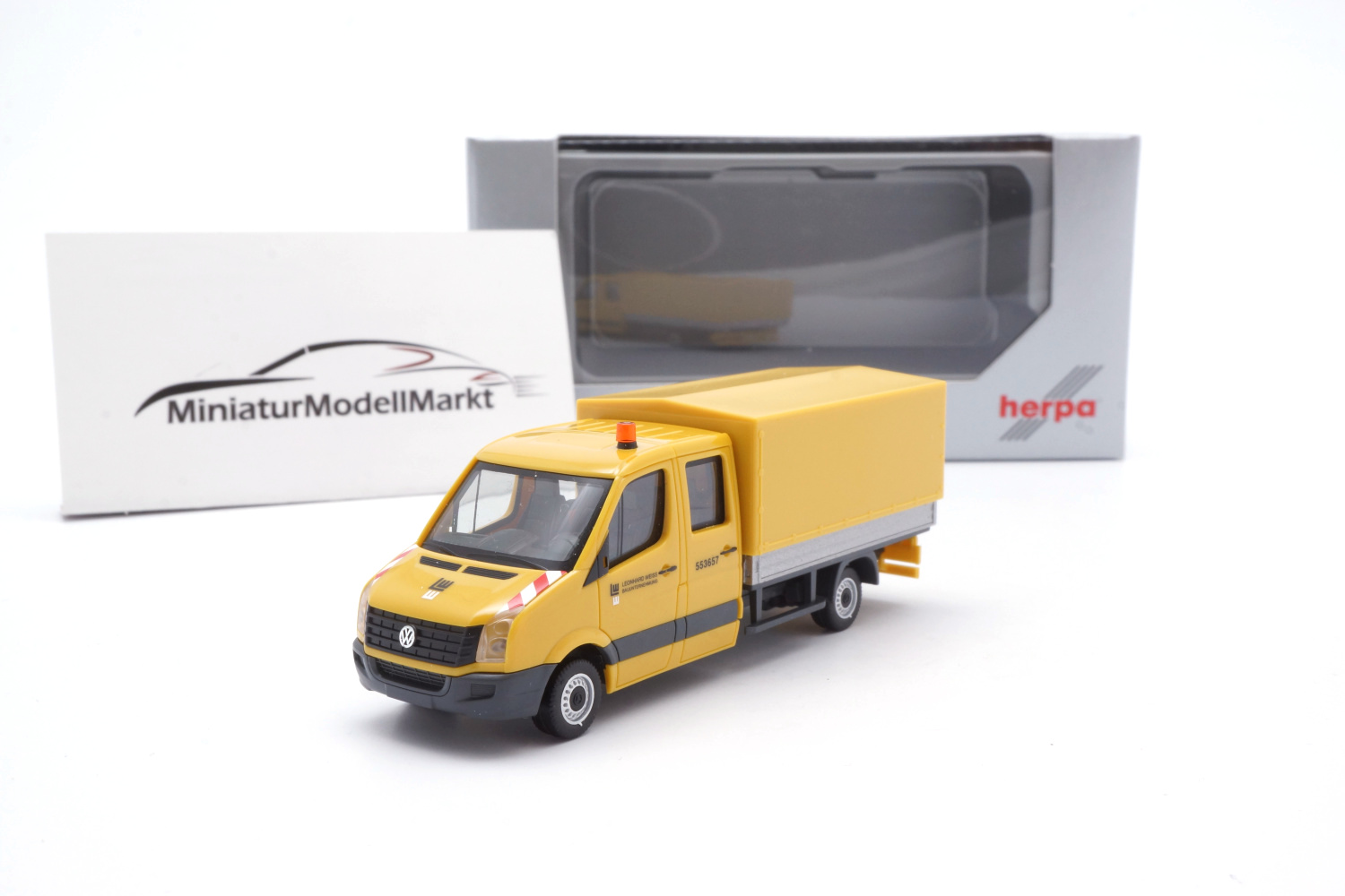 Herpa 950459 VW Crafter Doppelkabine mit Plane 