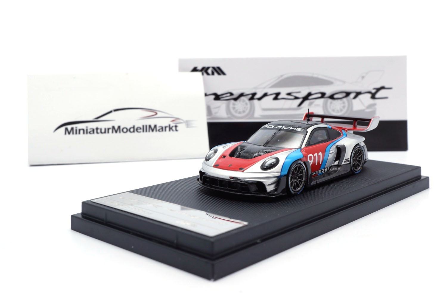 HKM rennsport-01 Porsce 911 GT3 R rennsport - Silber 1:64