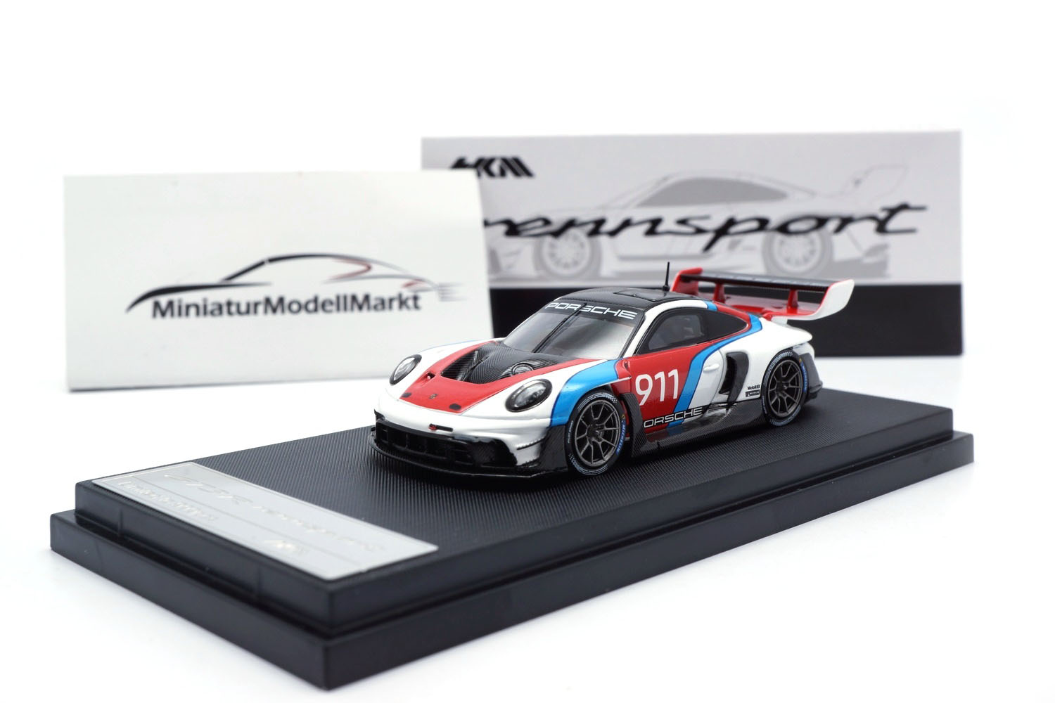HKM rennsport-02 Porsce 911 GT3 R rennsport - Weiß 1:64