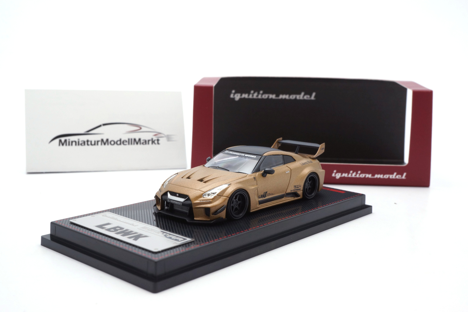 Ignition Model IG2383 LB-Silhouette WORKS GT Nissan 35GT-RR - Matt Gold 1:64