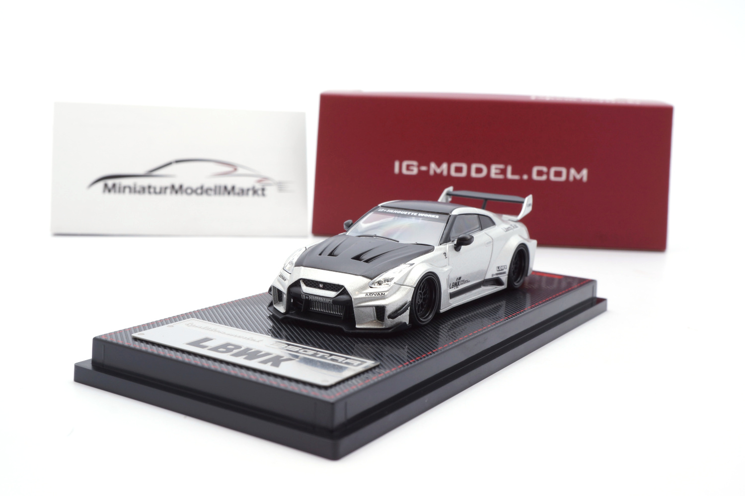 Ignition Model IG2384 LB-Silhouette WORKS GT Nissan 35GT-RR - Silver 1:64