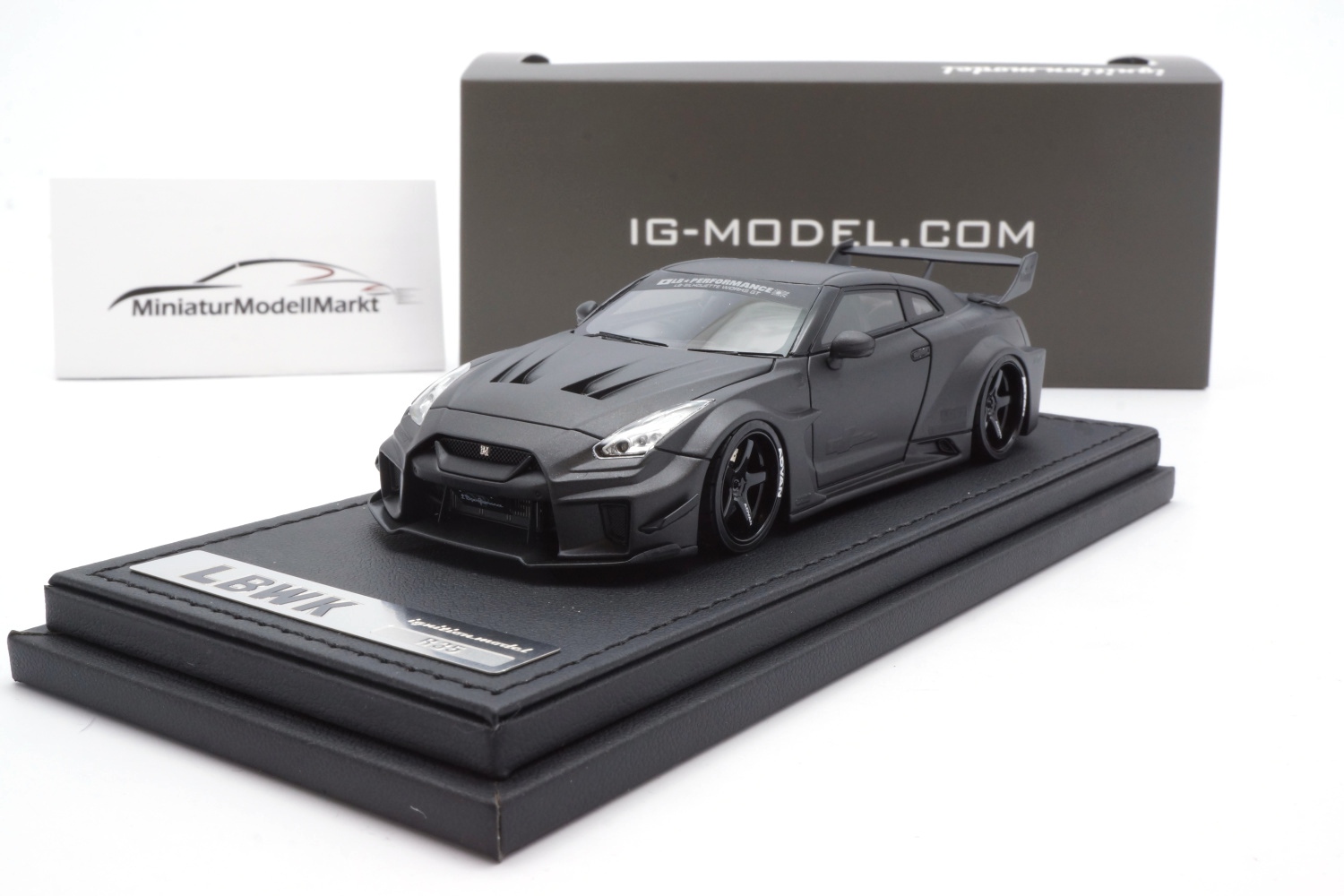 Ignition Model IG2542 LB-Silhouette WORKS Nissan 35GT-RR Matte Black 1:43