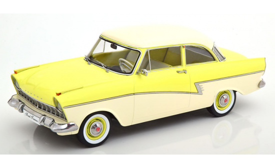 KK-Scale KKS180273 Ford Taunus 17M P2 - hellgelb/weiß - 1957 1:18