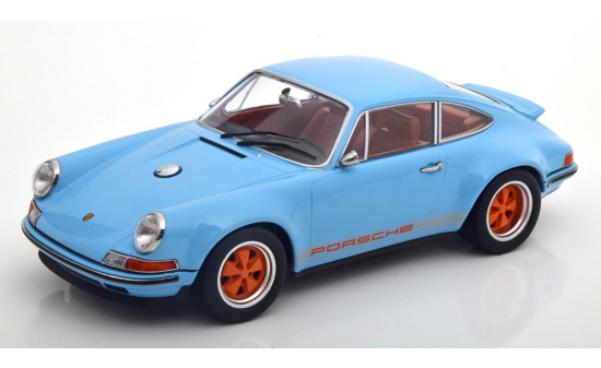 KK-Scale KKS180441 Singer 911 Coupe - hellblau/orange 1:18