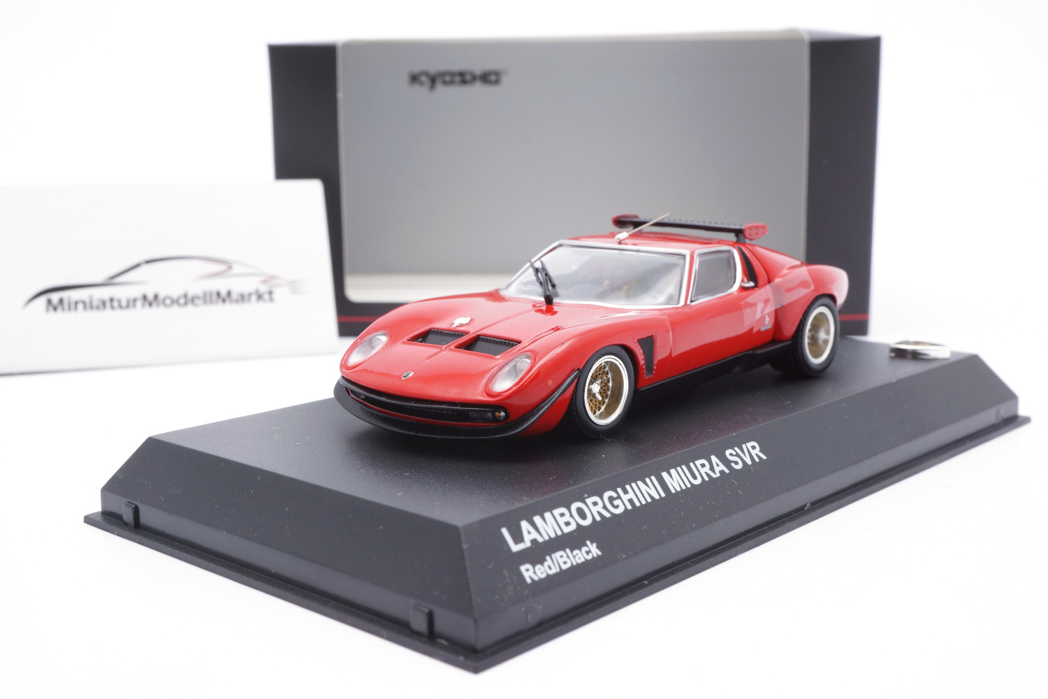 Kyosho KS03203R Lamborghini Miura SVR - Red/Black - 1:43 1:43