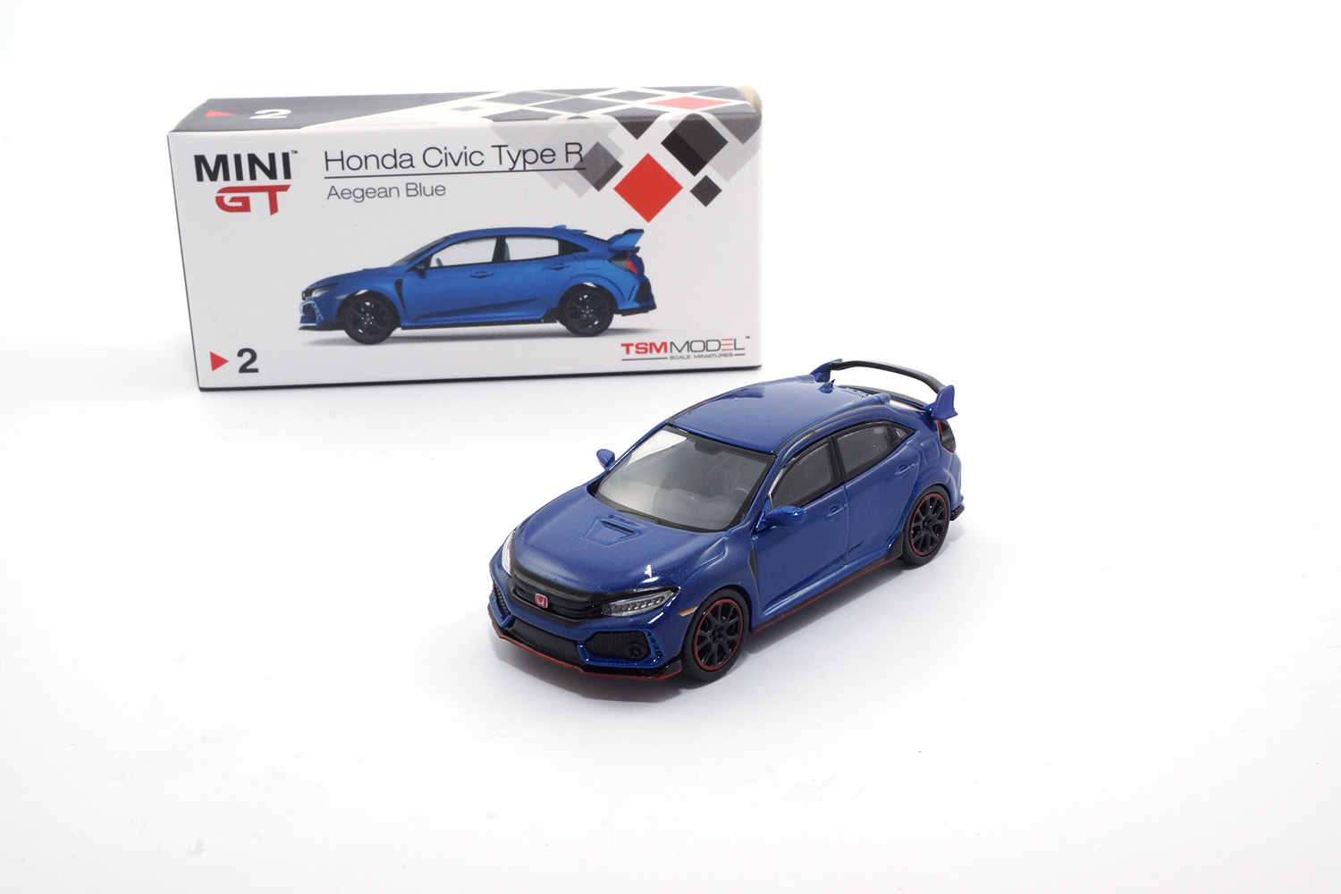 Mini GT 00002-R Honda Civic Type R (FK8) - Blau - RHD 1:64