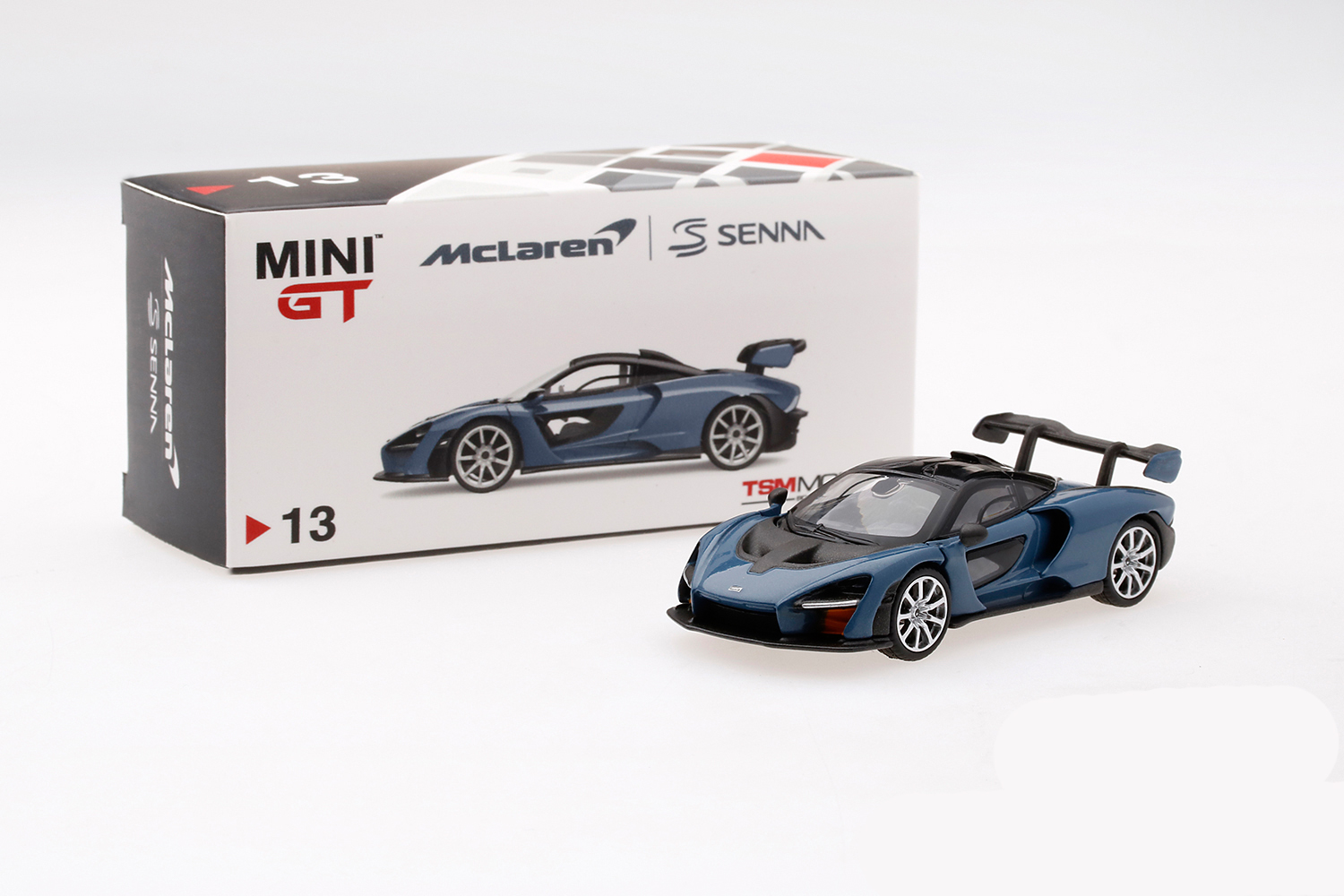 Mini GT 00013-R McLaren Senna - Blau - RHD 1:64