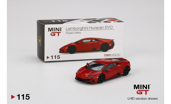 Mini GT MGT00115-R Lamborghini Huracan EVO - Rosso Mars (RHD) 1:64