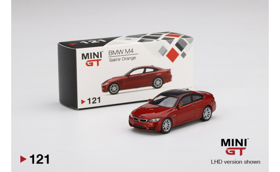 Mini GT MGT00121-R BMW M4 (F82) Sakhir Orange (RHD) 1:64